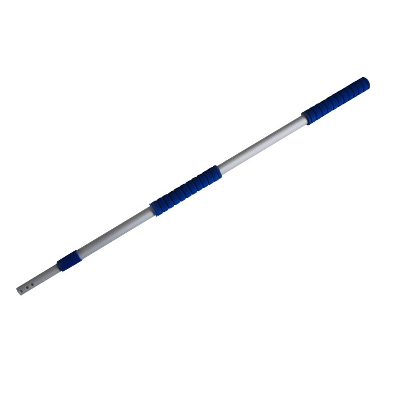 Teleskopskaft med klik, Clean Plus, bl, acetat/aluminium/PA/PE, 100-180 cm