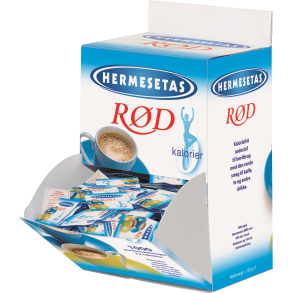 Sdetabletter, Hermesetas rd, 2 stk. per pakke, 500pk, 1000 enkelt stk.