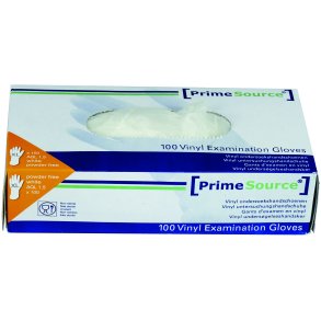 Handske Engangs Prime Source str XL uden Pudder Vinyl AQL 1.5 Hvid