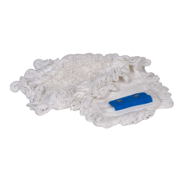 Bomuld fladmoppe 40 cm. med lommer.