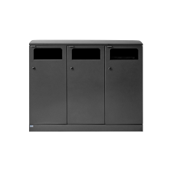 BICA Model 713 Affaldssortering 3x100 liter Sort antracit