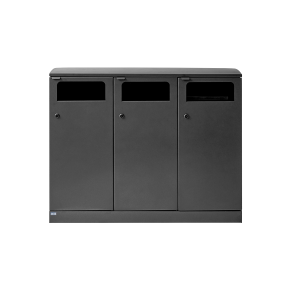 BICA Model 713 Affaldssortering 3x100 liter Sort antracit