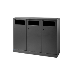 BICA Model 713 Affaldssortering 3x100 liter Sort antracit