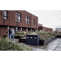 BICA Model 713 Affaldssortering 3x100 liter Sort antracit