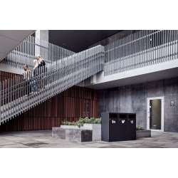 BICA Model 713 Affaldssortering 3x100 liter Sort antracit