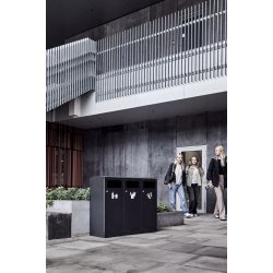 BICA Model 713 Affaldssortering 3x100 liter Sort antracit