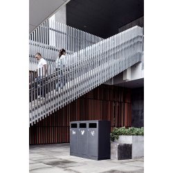 BICA Model 713 Affaldssortering 3x100 liter Sort antracit