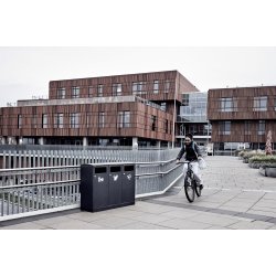 BICA Model 713 Affaldssortering 3x100 liter Sort antracit