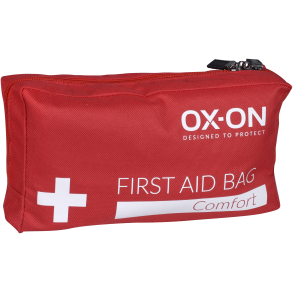 Frstehjlpstaske, OX-ON, 14,5x27x9,5cm, rd, ndbar