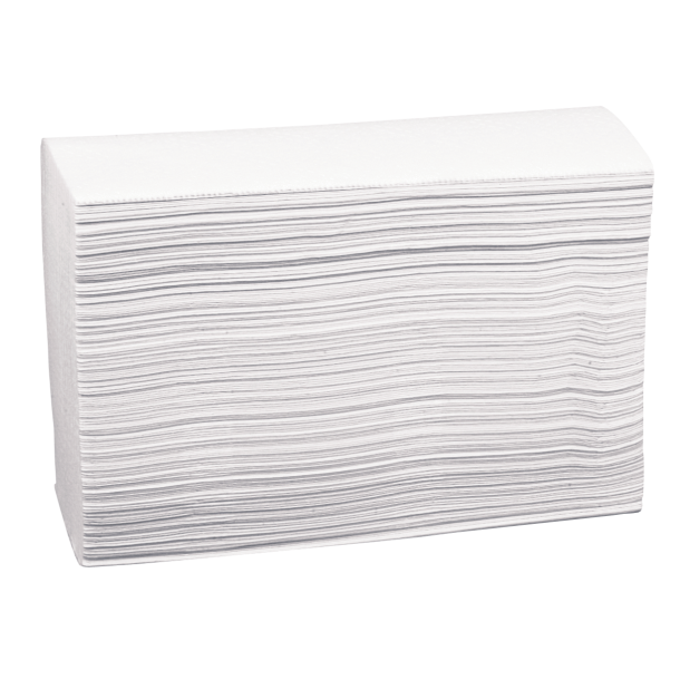Hndkldeark, neutral, 2-lags, Z-fold, 24x20,6cm, 8 cm, hvid, 100% nyfiber, 25 pk af 160 ark