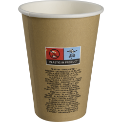 Kaffebger, Gastro, 9,3cm, 7cm, 20 cl, 22 cl, brun, PE/pap, 7,5 oz, 2500 stk.