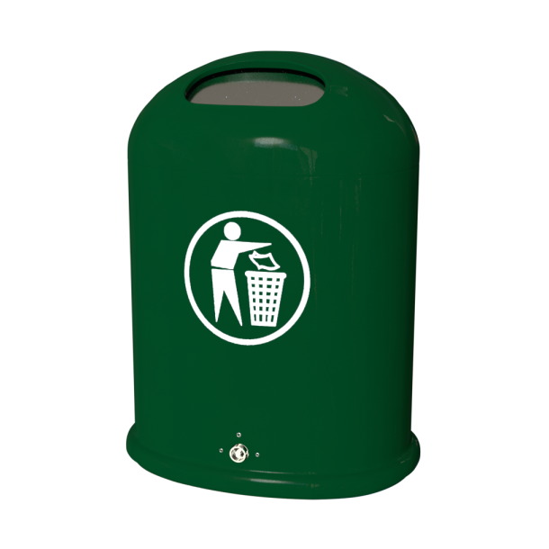 Model 5034 Affaldsbeholder udendrs 45 liter Med fjederklap Grn