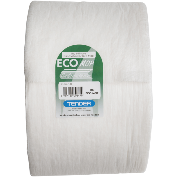 Moprulle, TenTax Eco Mop, hvid, 60 cm, perforeret, 100 stk. 1rl