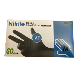 Nitrilhandske, Sort, 5gr., Str. M, 100 stk.