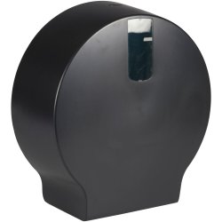 Dispenser, Classic Recycled, Midi, 12x34x36cm, 33,5cm, sort, plast, til midi jumboruller, restrullefunktion