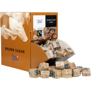 Rrsukker, Dansukker, hugget, 169 stk.  2 stk/pk pakke, displayboks