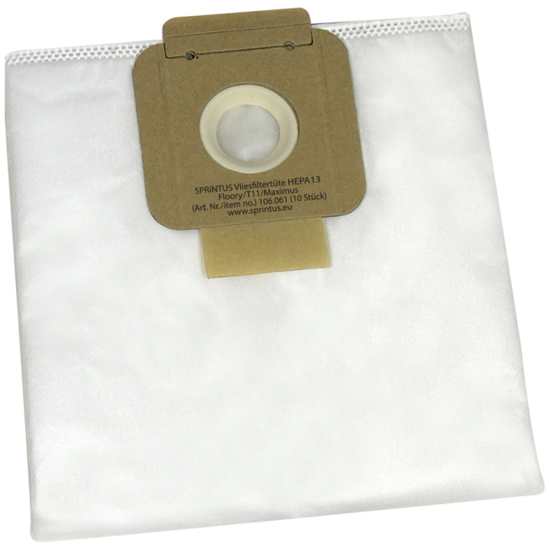 Stvsugerposer, Sprintus, T11 & T11 Evo, Hepa 13, hvid, fleece, 10 stk.