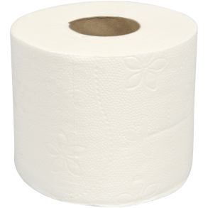Toiletpapir, neutral, 2-lags, 44m x 9,5cm, 12cm, hvid, 100% nyfiber, 56 rl
