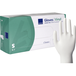Handske, Classic, S, klar, vinyl, pudderfri, 100 stk.