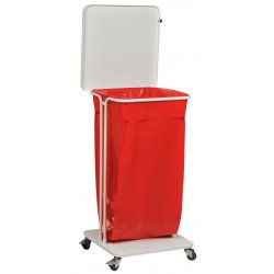 Affaldsstativ, Skko-Boy, 120 l, hvid, med lg uden pedal