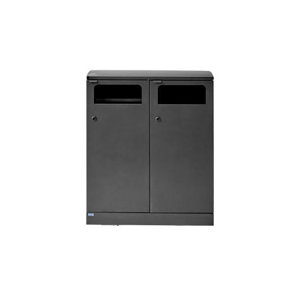 BICA Model 712 Affaldssortering 2x100 liter Sort antracit