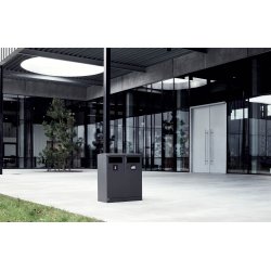 BICA Model 712 Affaldssortering 2x100 liter Sort antracit