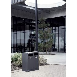 BICA Model 712 Affaldssortering 2x100 liter Sort antracit