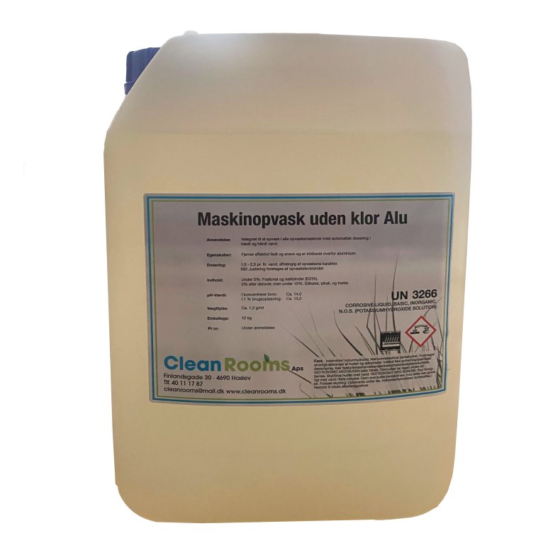 Maskinopvask flydende uden klor til Alu Cleanrooms 12 kg