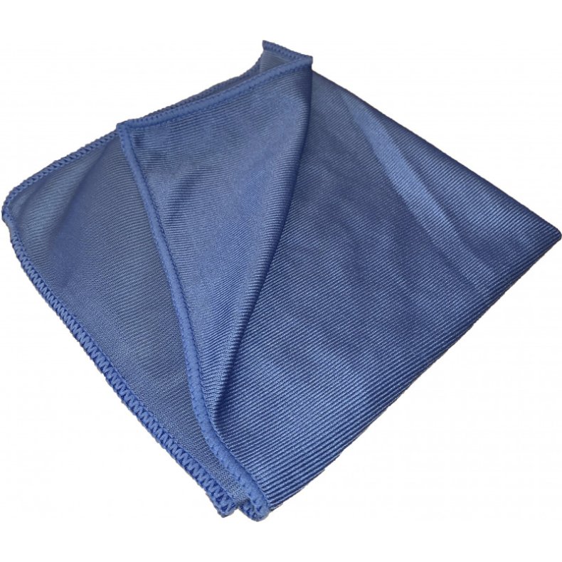 Microfiberklud bl, til glas/spejle 10 stk. 40x40 cm